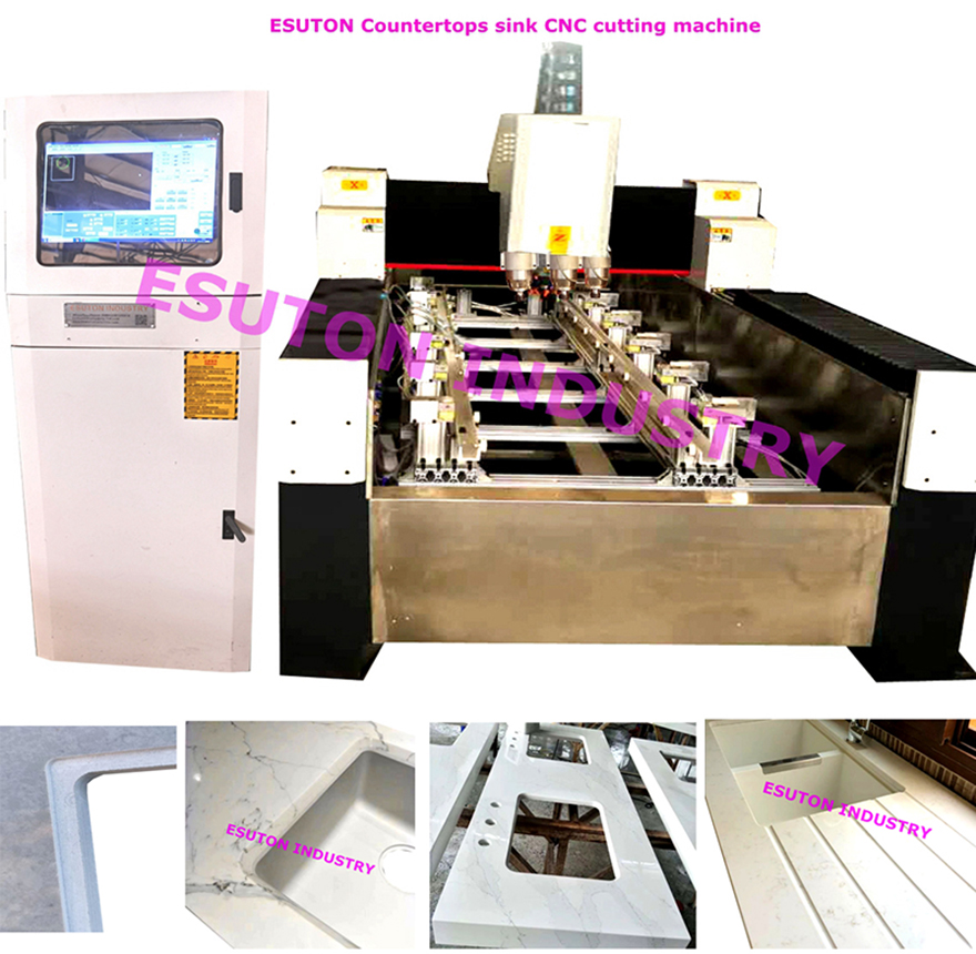 Stone countertops sink hole cut out machine