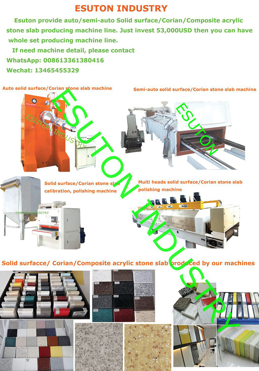 solid surface corian producing machine line