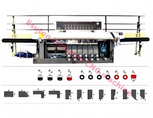 Automatic stone straight chamfer edge grinding & polishing machine